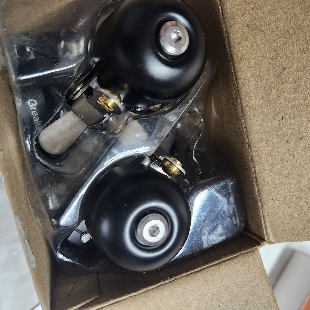 2 Black and Silver Bicycle Bells